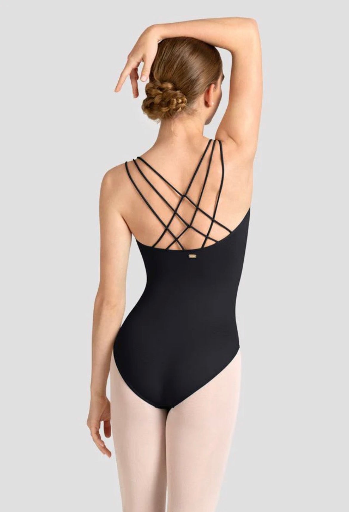 Mirella Celeste Black Cross Back Leotard