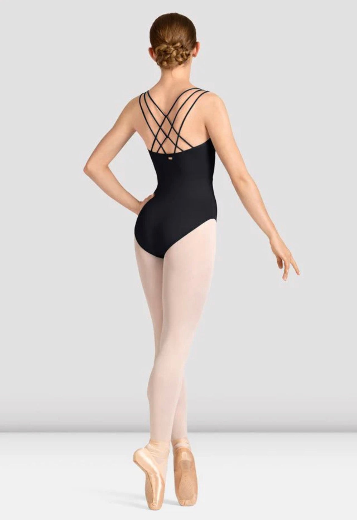 Mirella Celeste Black Cross Back Leotard