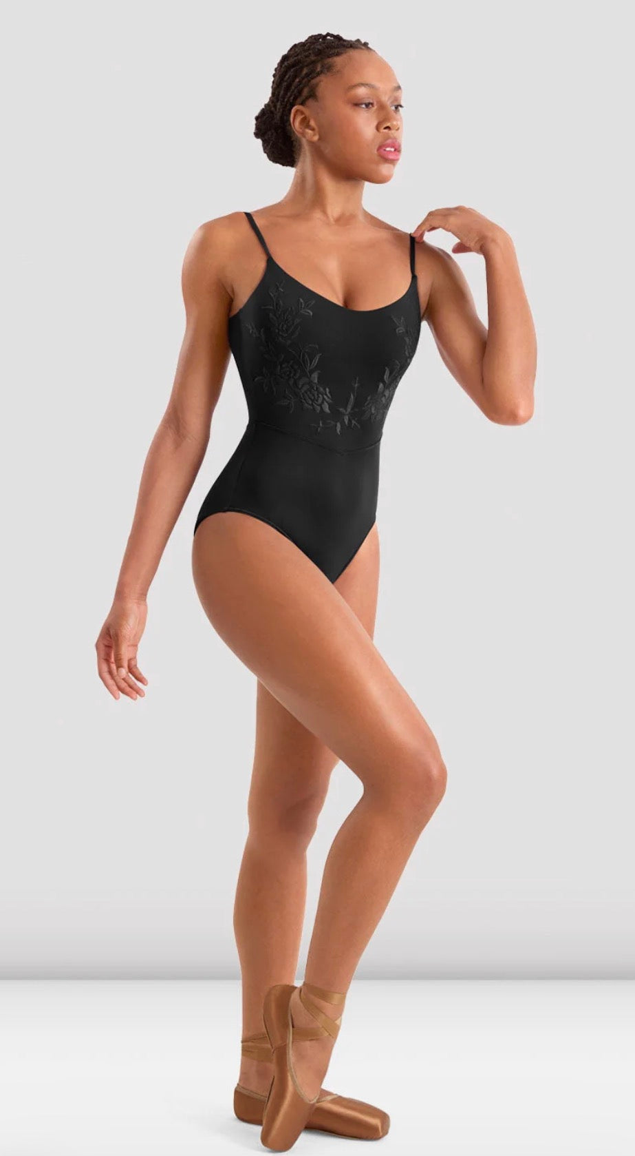 Mirella Black Adagio Camisole Leotard