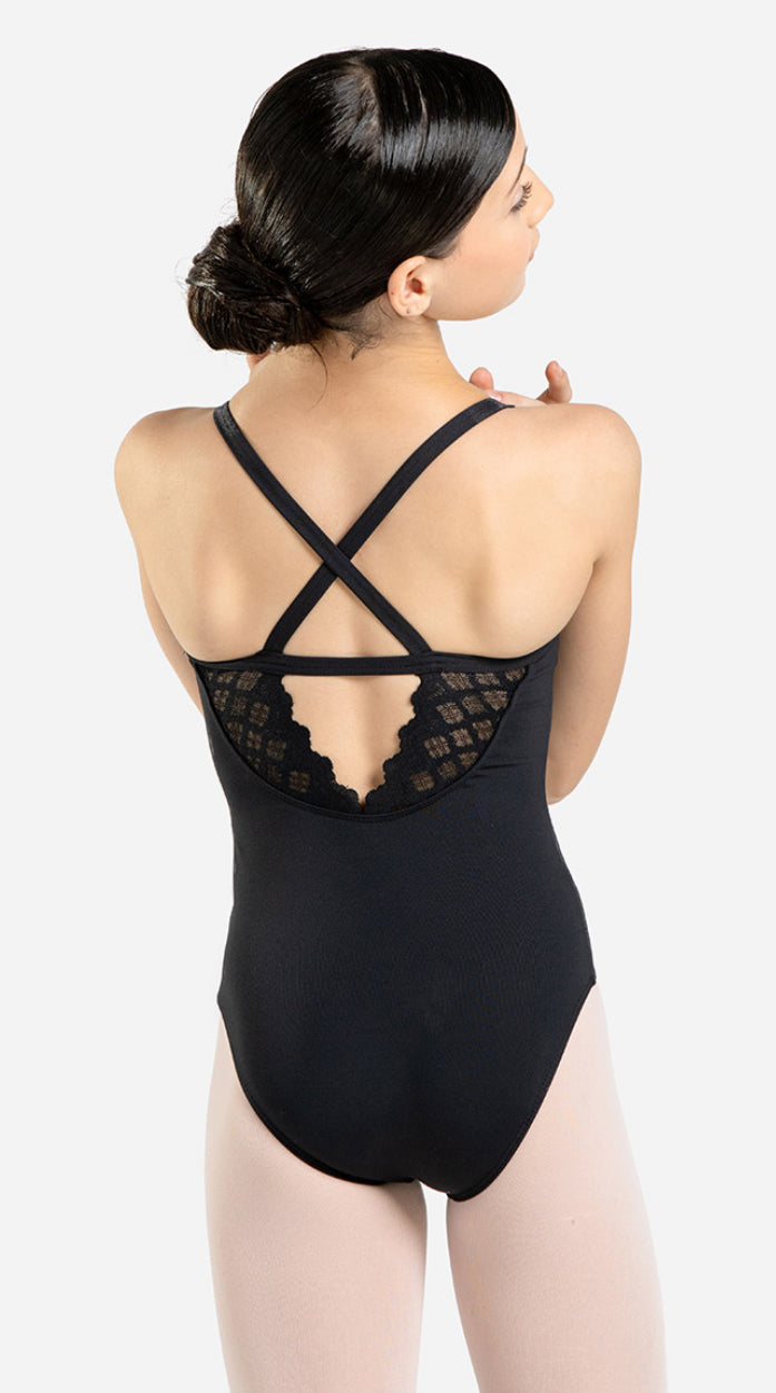 Lulli Navy Darlina Lace camisole Leotard
