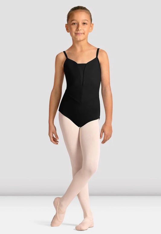 Mirella Girl’s Black Celestia Camisole Leotard