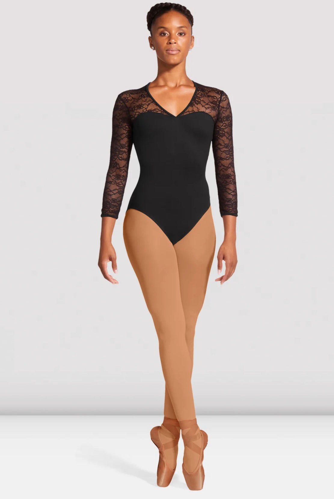 Bloch Black Lace Sleeve Kate Leotard
