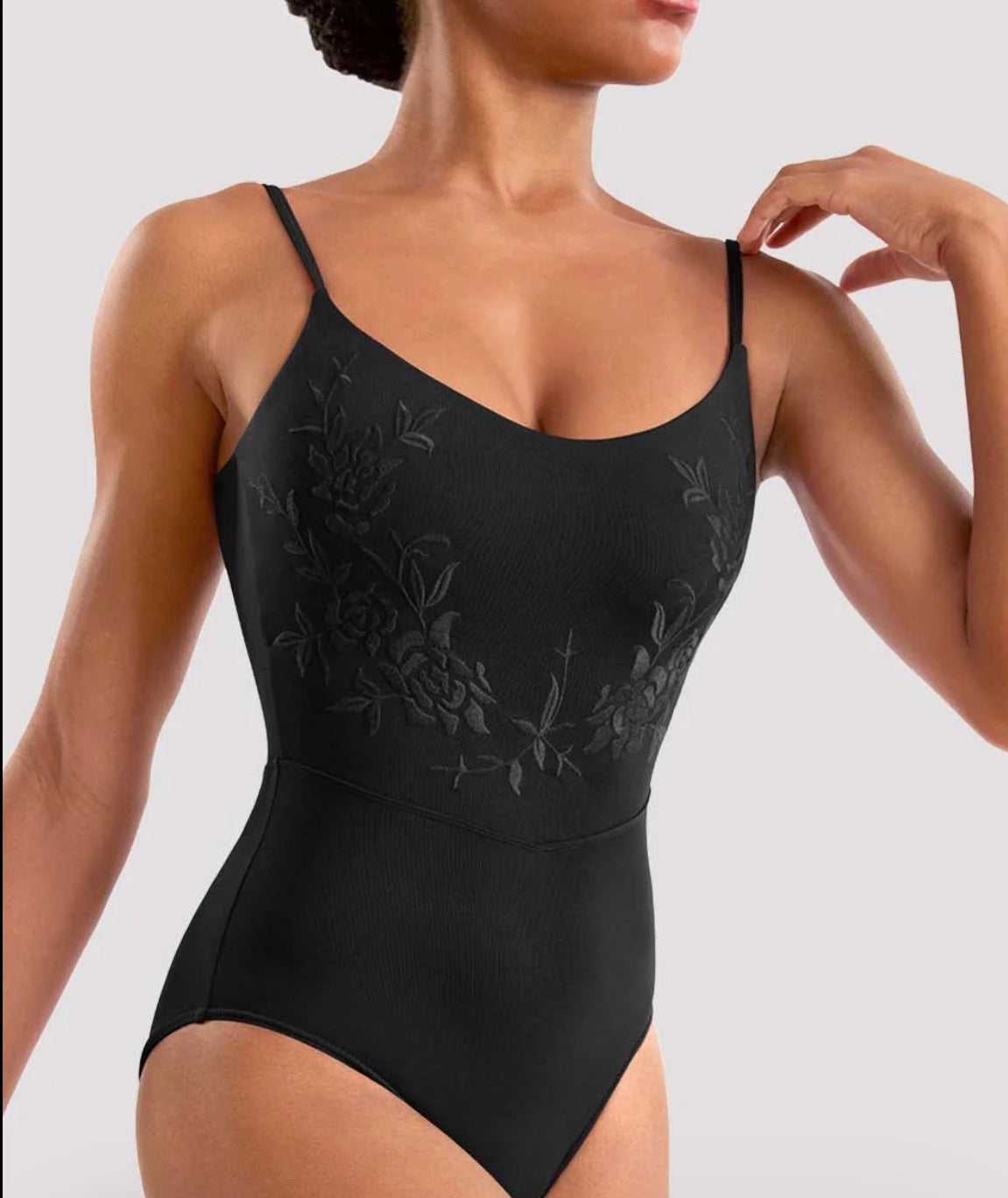 Mirella Black Adagio Camisole Leotard