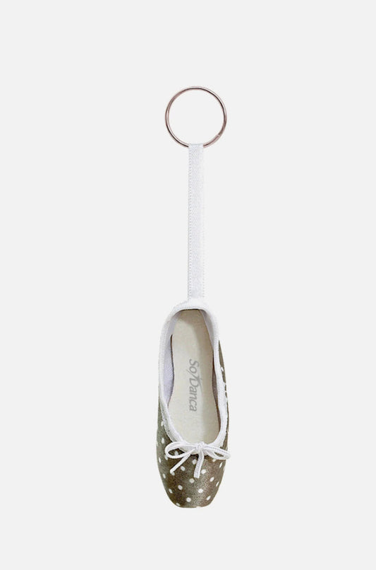 So Danca Satin Mini Spotty Pointe Shoe Keyrings Assorted Colours