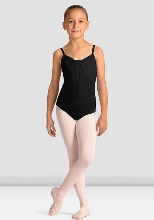 Mirella Girl’s Black Celestia Camisole Leotard