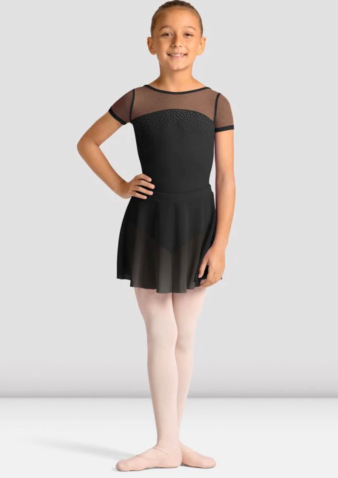 Mirella Girl’s Black Celestia Mesh Skirt