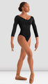 Mirella Black Adagio 3/4 Sleeve Leotard