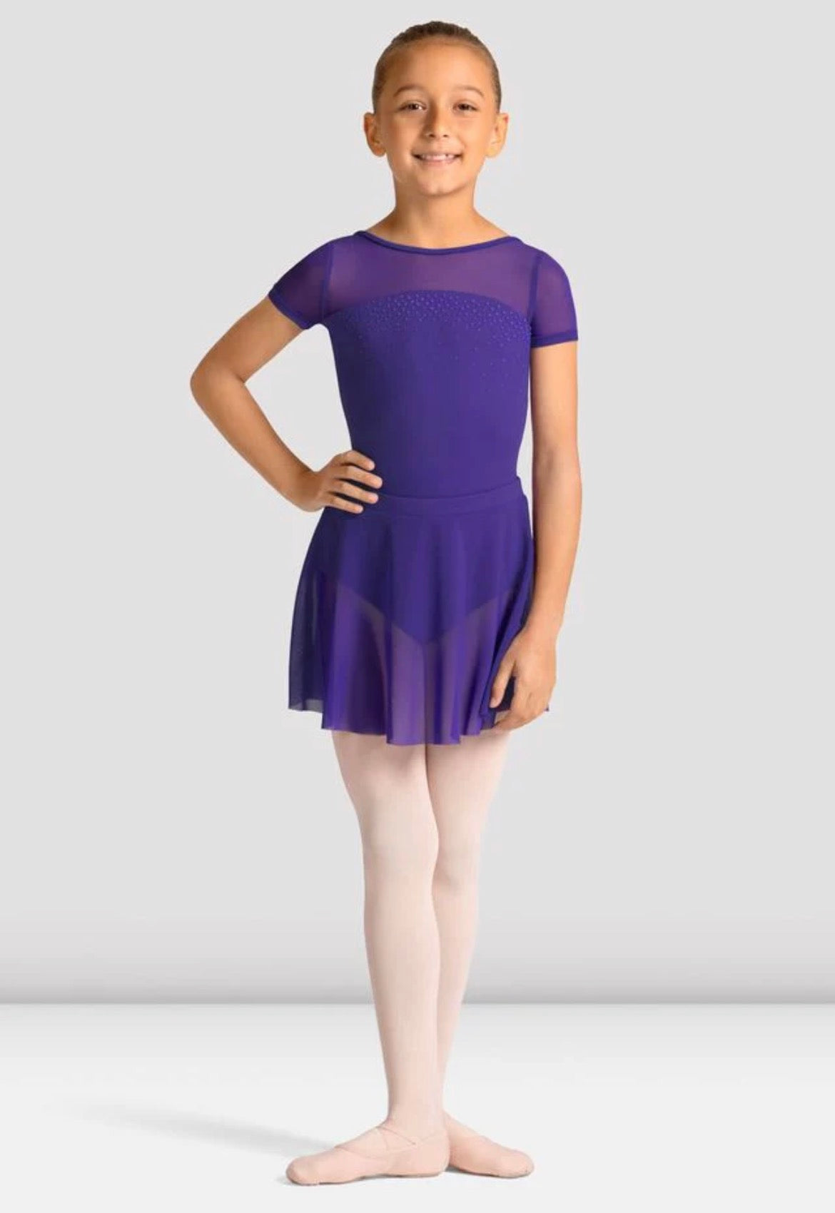 Mirella Girl’s Violet Celestia Mesh Skirt