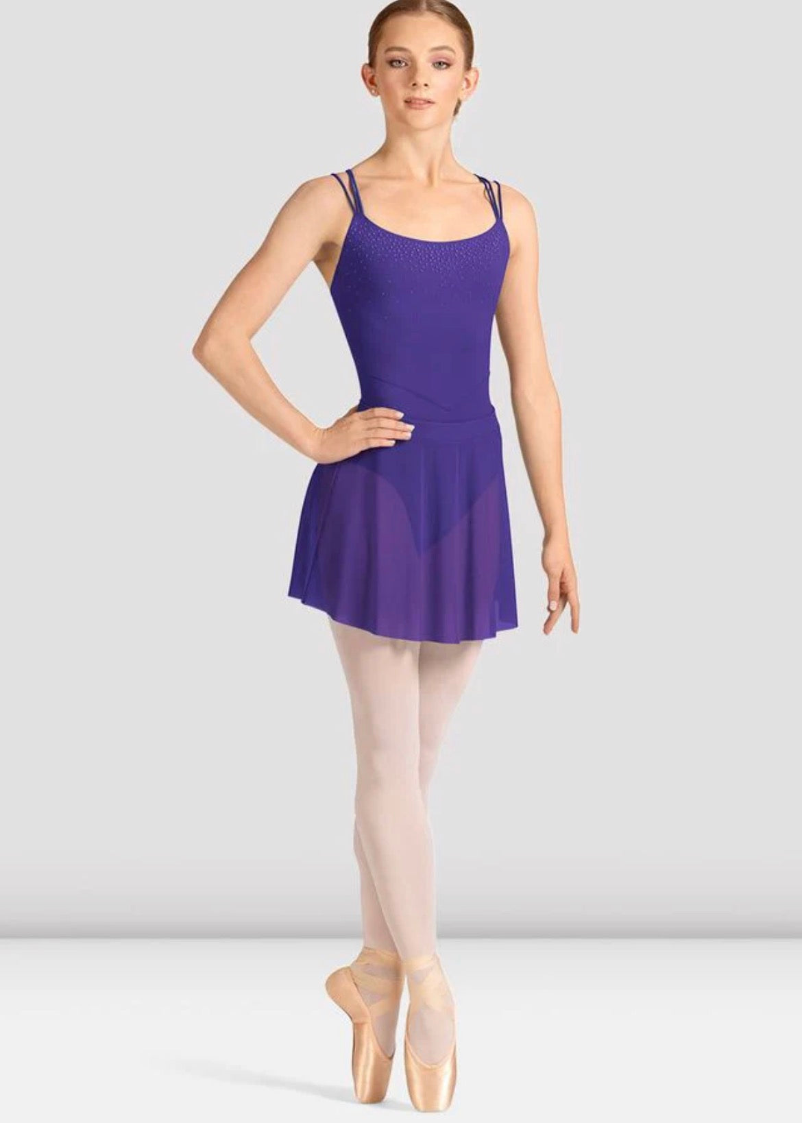 Mirella Ladies Violet Celeste Mesh Skirt