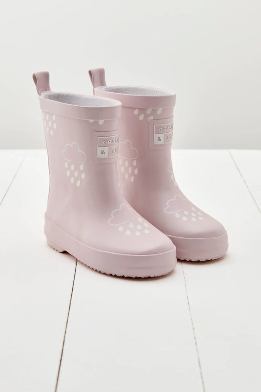 Grass & Air Baby Pink Colour Change Wellies