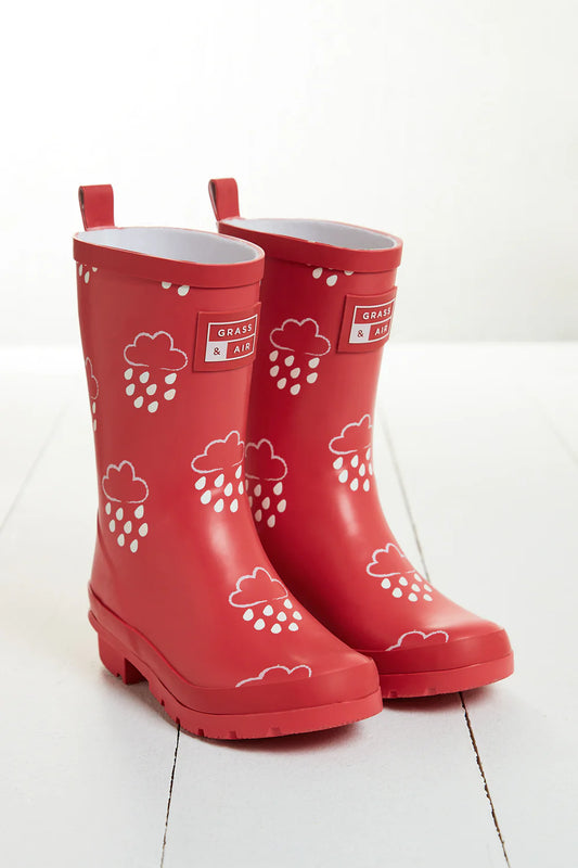 Grass & Air Junior Coral Colour Changing Wellies