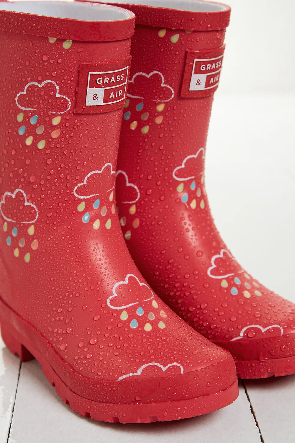 Grass & Air Junior Coral Colour Changing Wellies