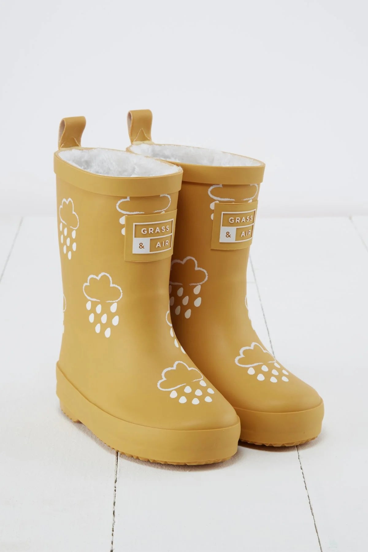 Grass & Air Ochre Colour Changing Fleece Lined Wellies