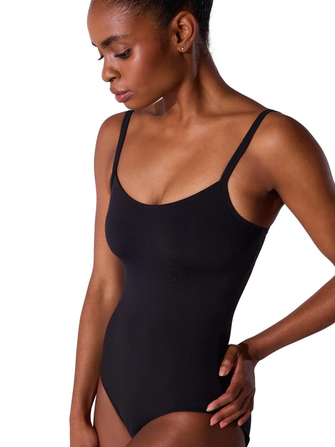 Capezio Black Soft Elegance Camisole Leotard with Bratek