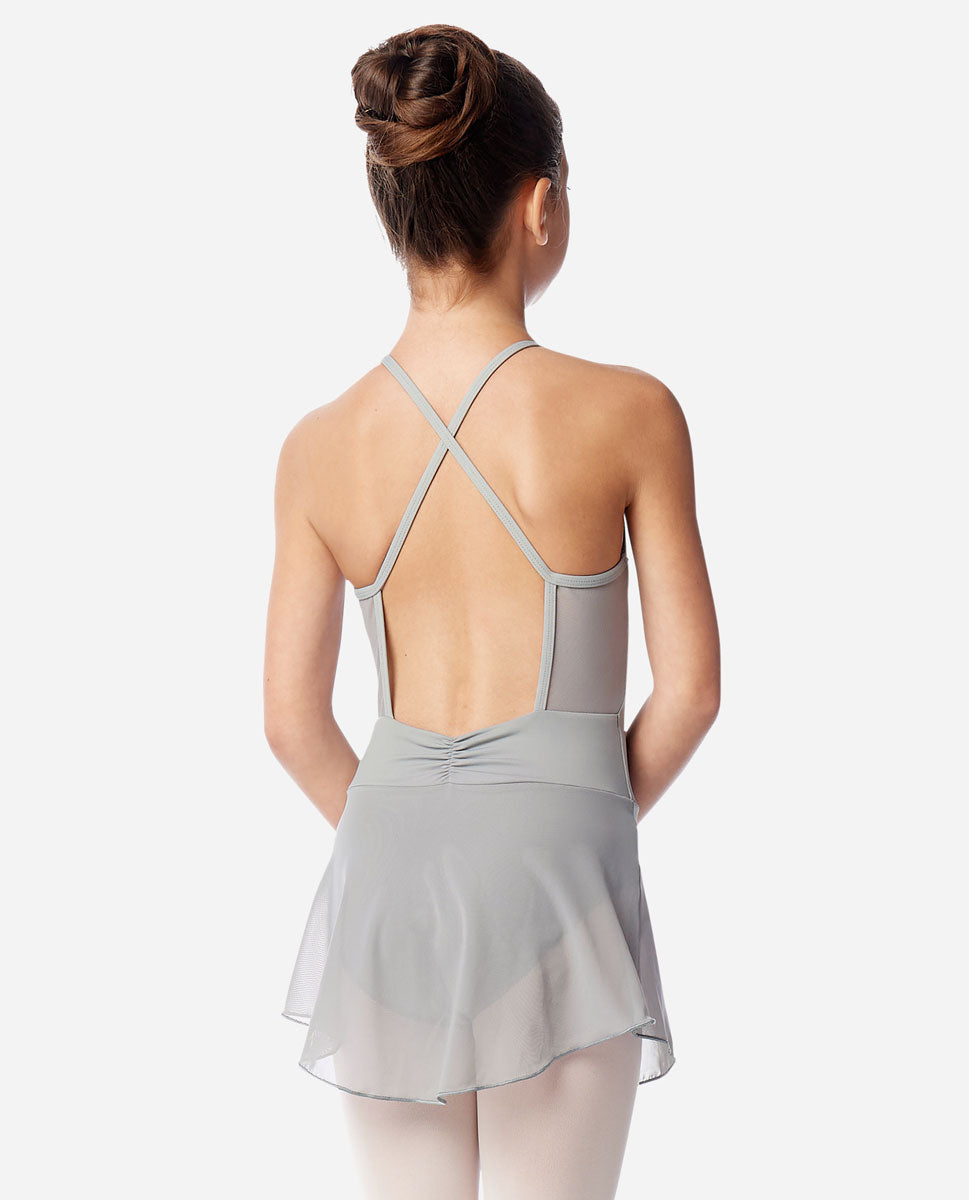 Lulli Rose Grey Skirted Leotard