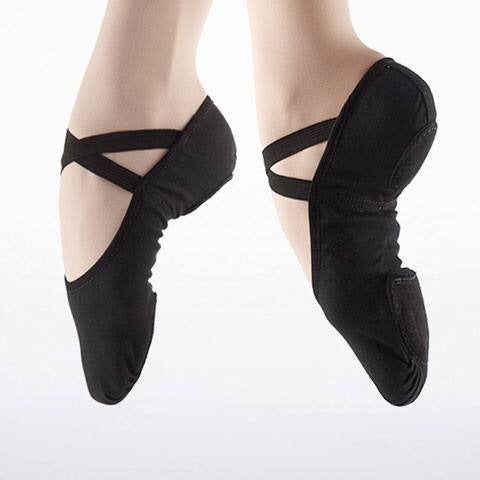 So Danca SD120 Left and Right Foot Black Canvas Ballet shoe