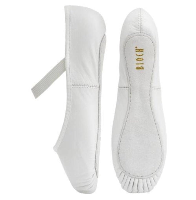 Bloch White Leather Full Sole Ballet Shoes - TheShoeZoo