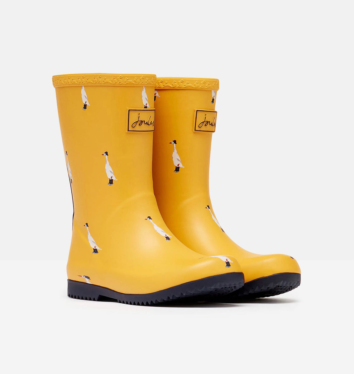 Joules Gold Duck Roll up wellies
