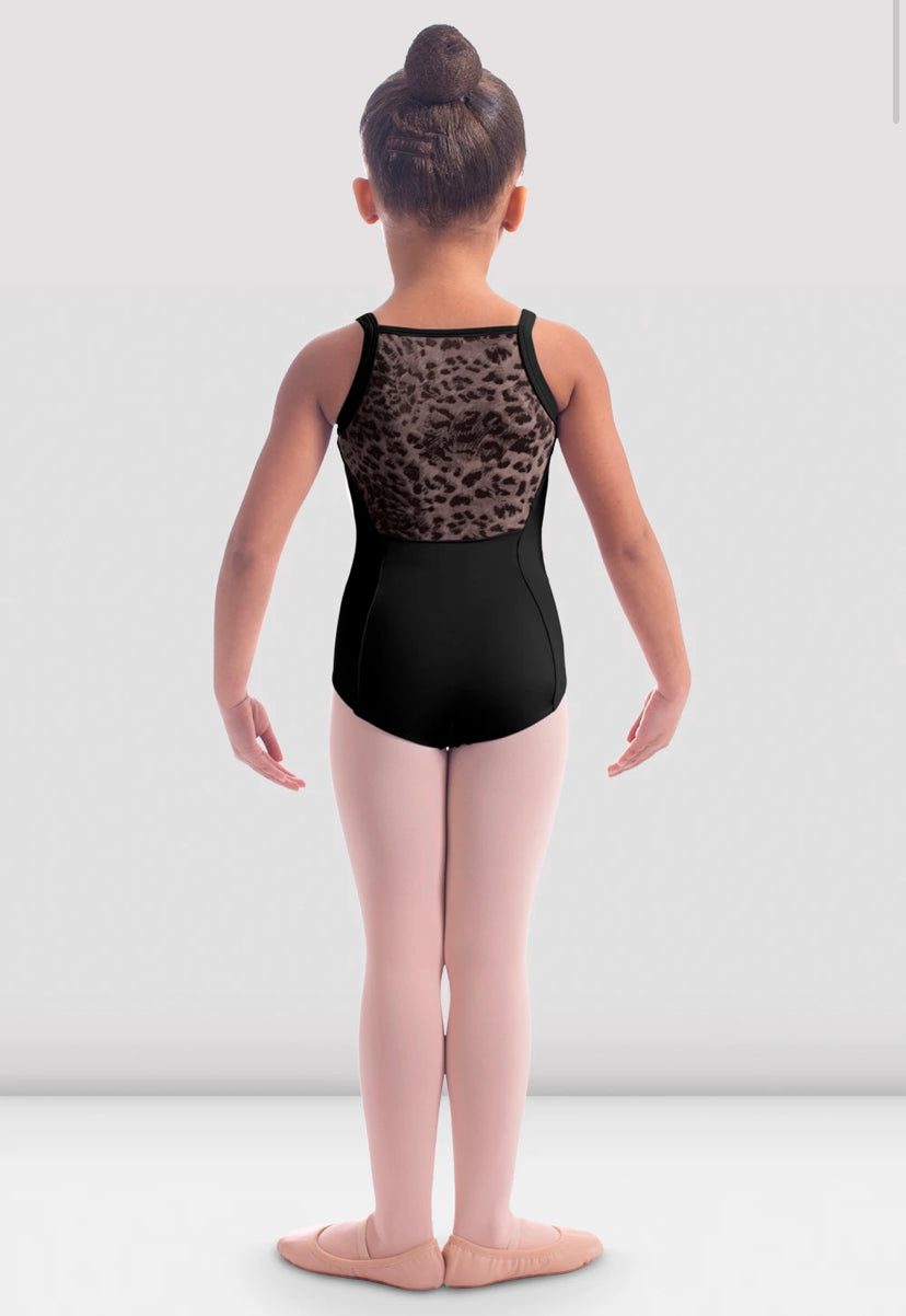 Bloch Black Kathrin Animal Mesh Camisole Leotard