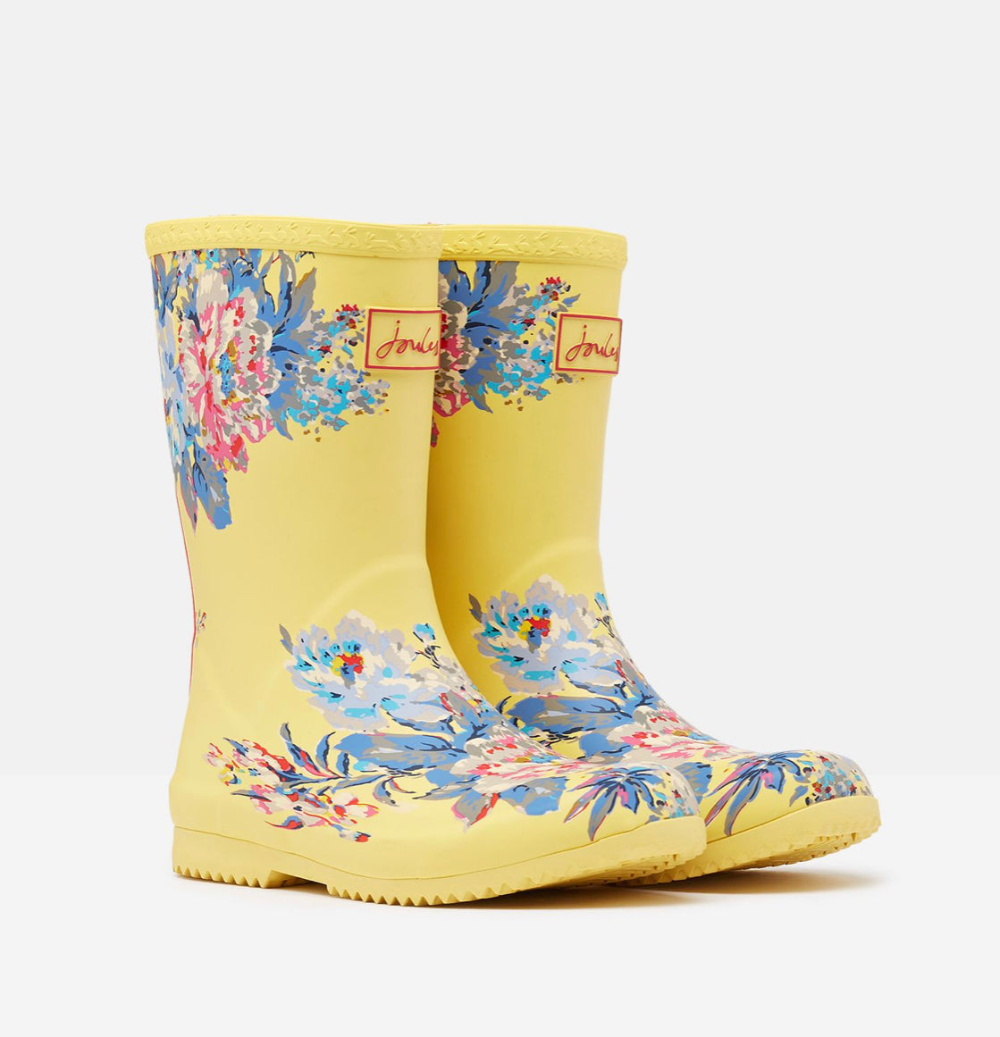 Joules Yellow Floral Wellies