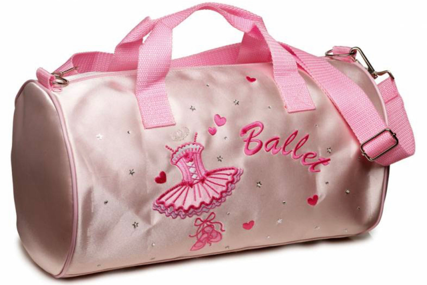 Katz Pink Satin Barrel Bag