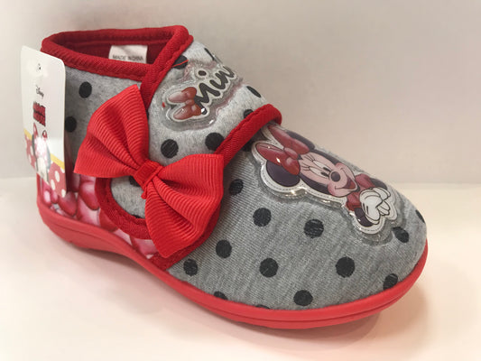 Grey Minnie Mouse Slippers