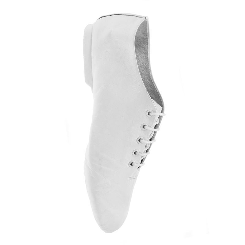 Starlite White Leather Lace zip Jazz Shoe