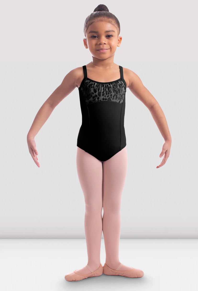 Bloch Black Kathrin Animal Mesh Camisole Leotard