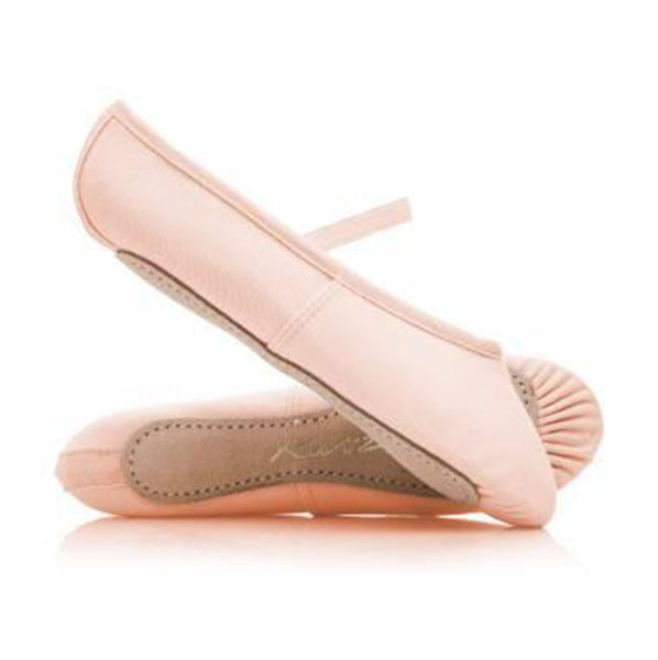 Katz Pink Canvas Full Sole Ballet Shoes