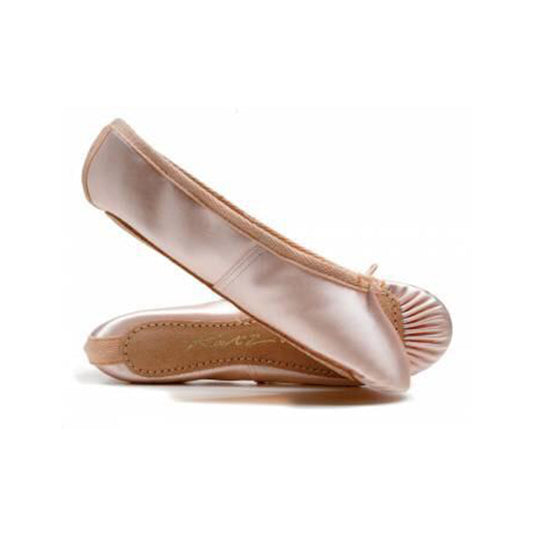 Katz Pink Satin Full Sole Ballet Shoes