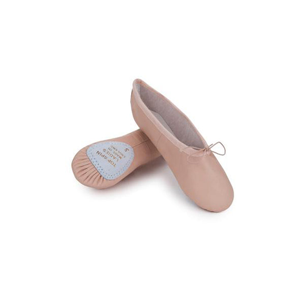 Freed Top Spin Pink Leather Split Sole Ballet Shoes - TheShoeZoo