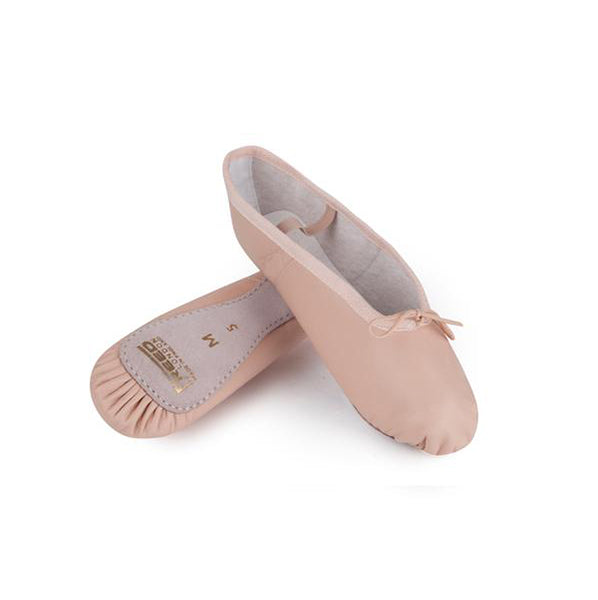 Freed Pink Leather Full Sole Ballet Shoes - TheShoeZoo