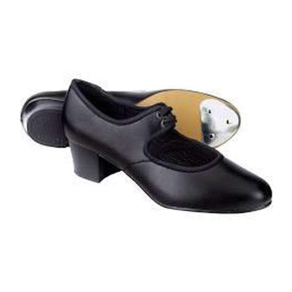 1st Position Black Cuban Heel Tap Shoes